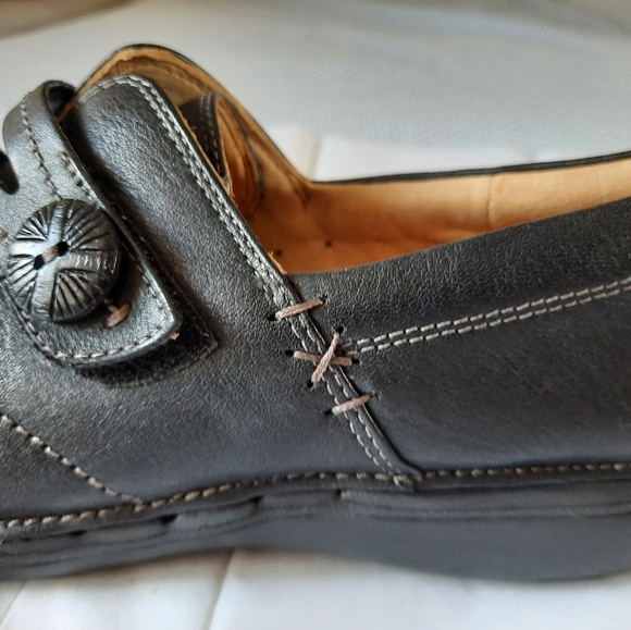 Clark's artisan black leather shoes size 6.5 - Picture 8 of 13